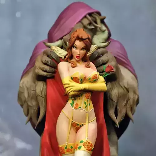 beauty and beast 3D print model