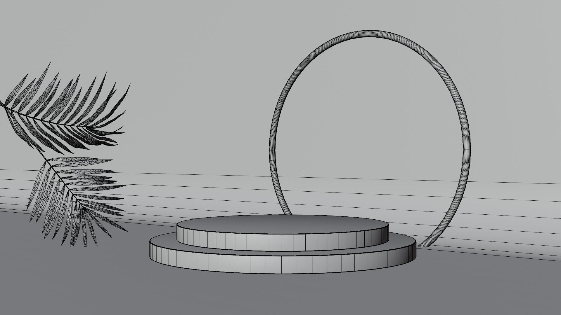 Display Podium Low-poly 3D model_7
