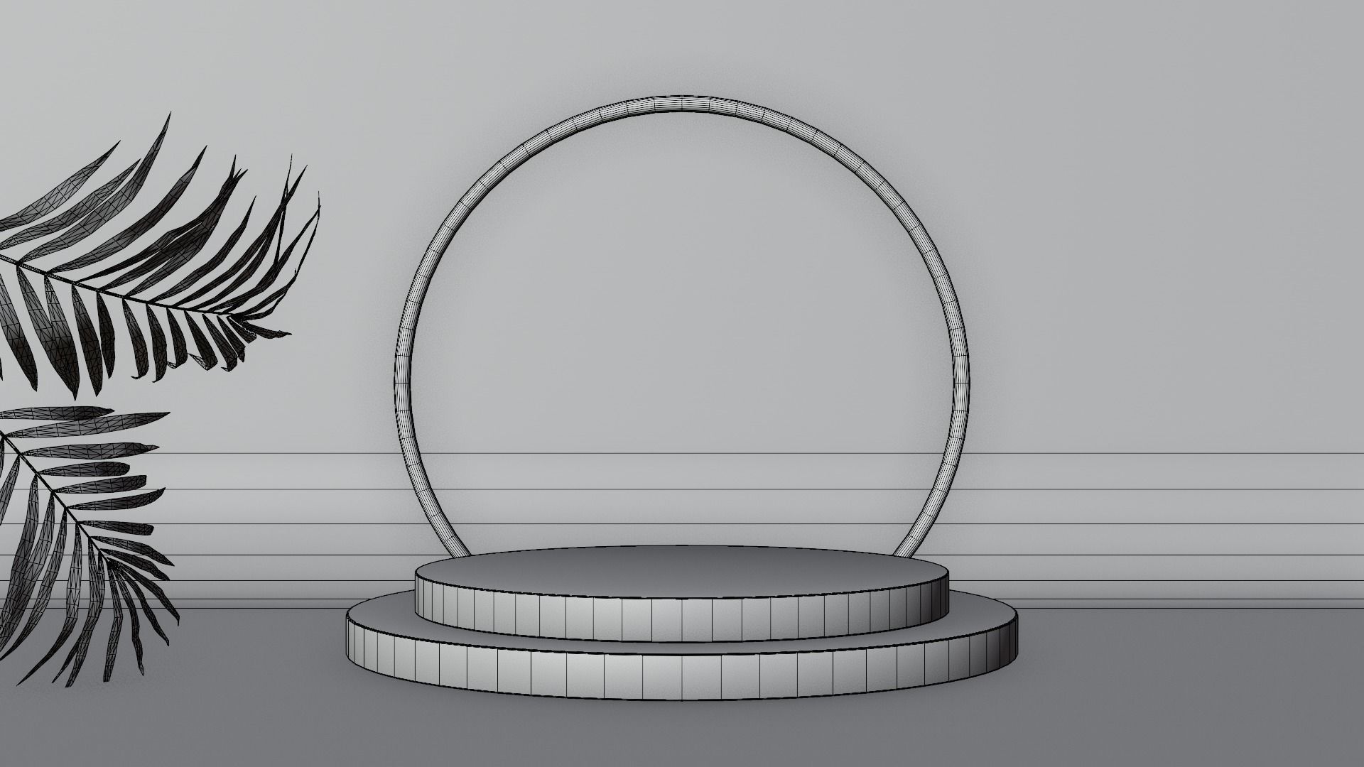 Display Podium Low-poly 3D model_4