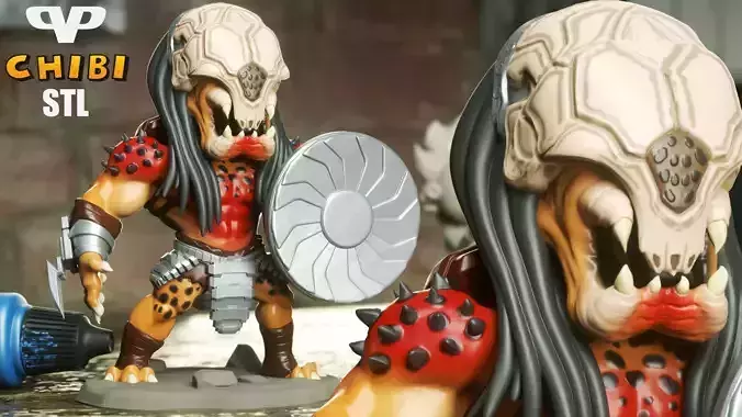 Predator Prey Chibi STL for 3D Printing ChibiSTL 3DXM