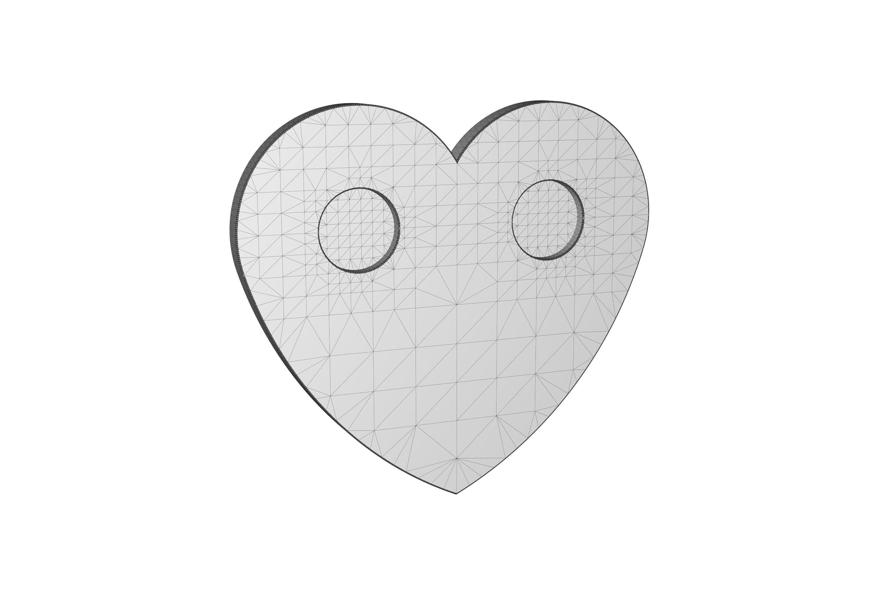 Ukraine UK heart badge 3D print model_5