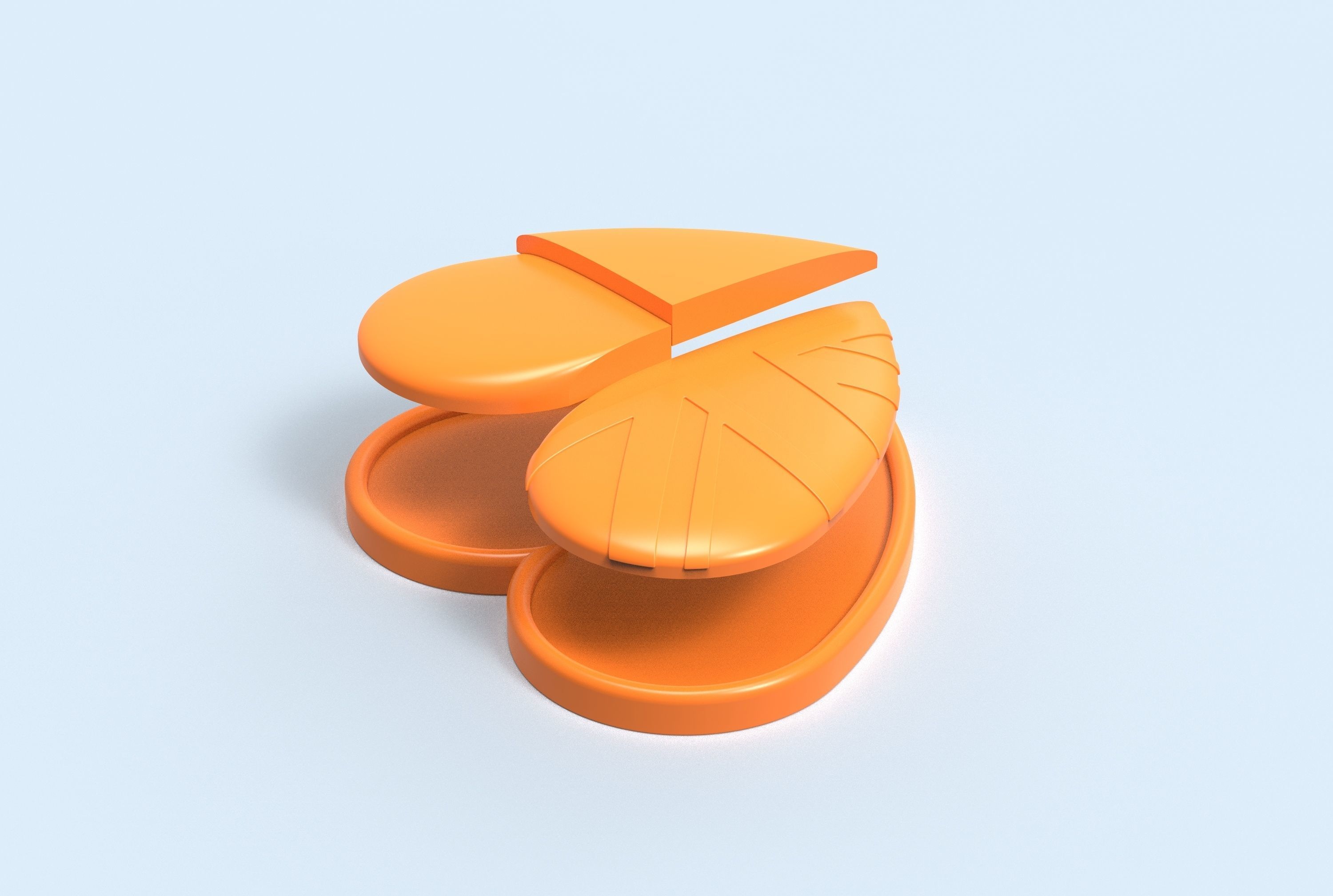 Ukraine UK heart badge 3D print model_2