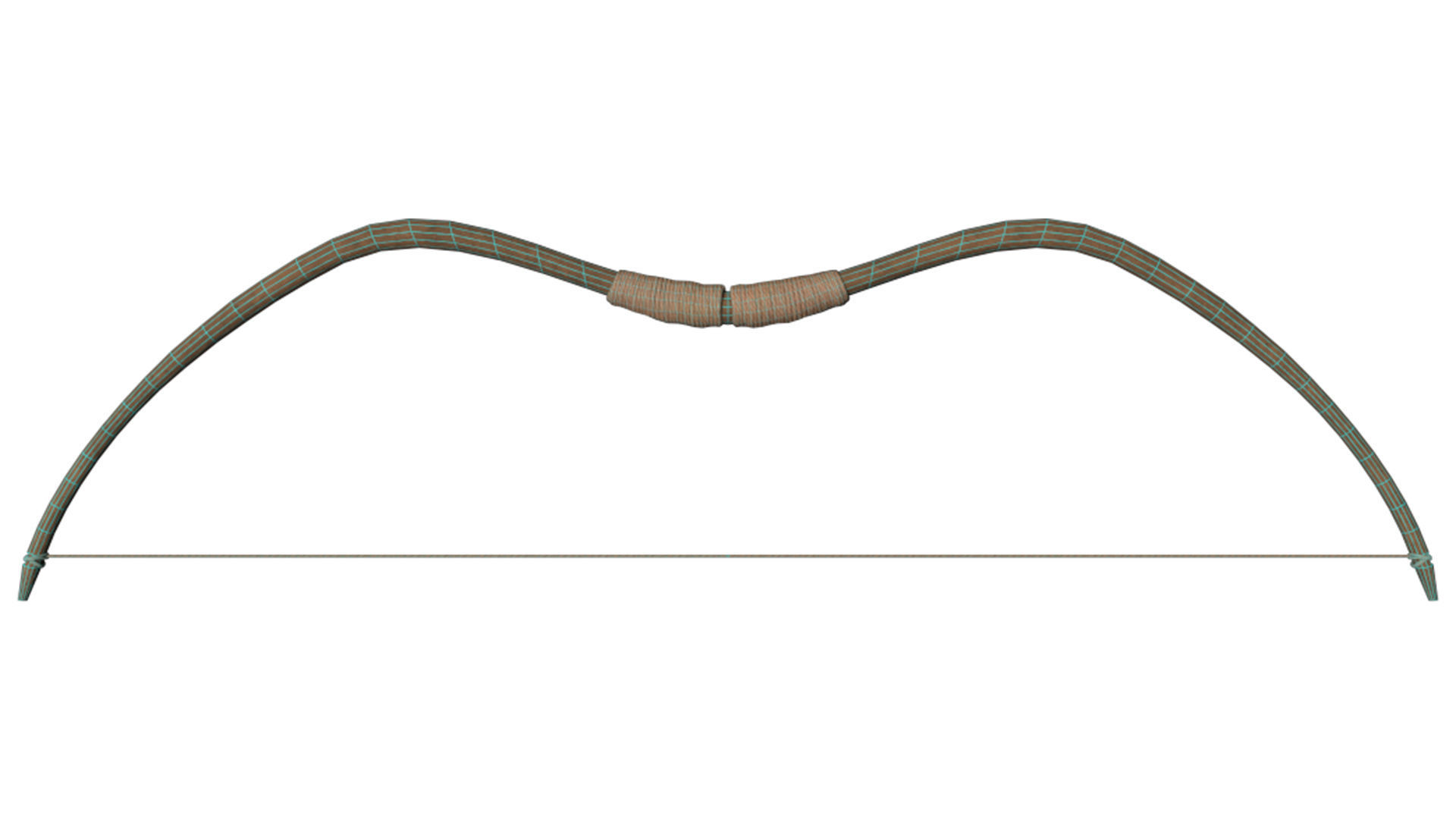 Bow of arrow 1 Low-poly 3D model_6