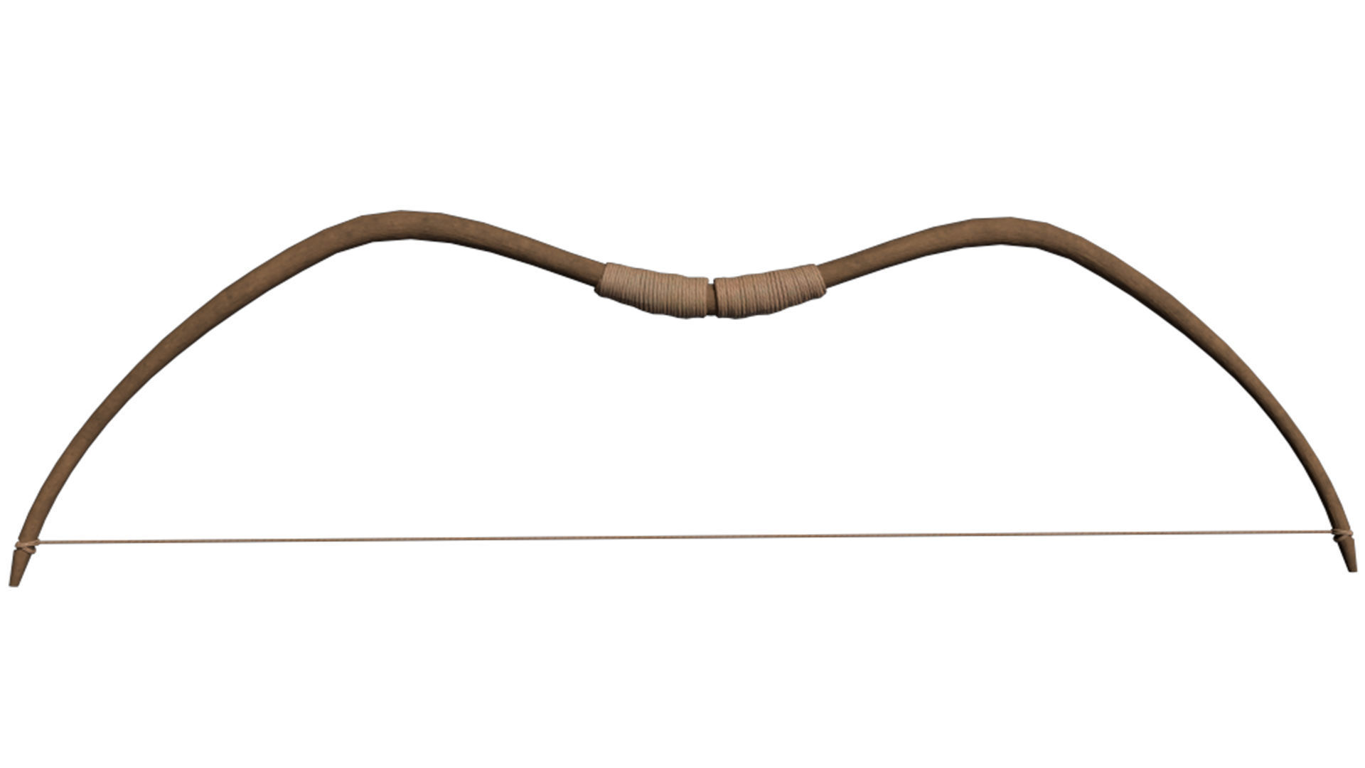 Bow of arrow 1 Low-poly 3D model_3
