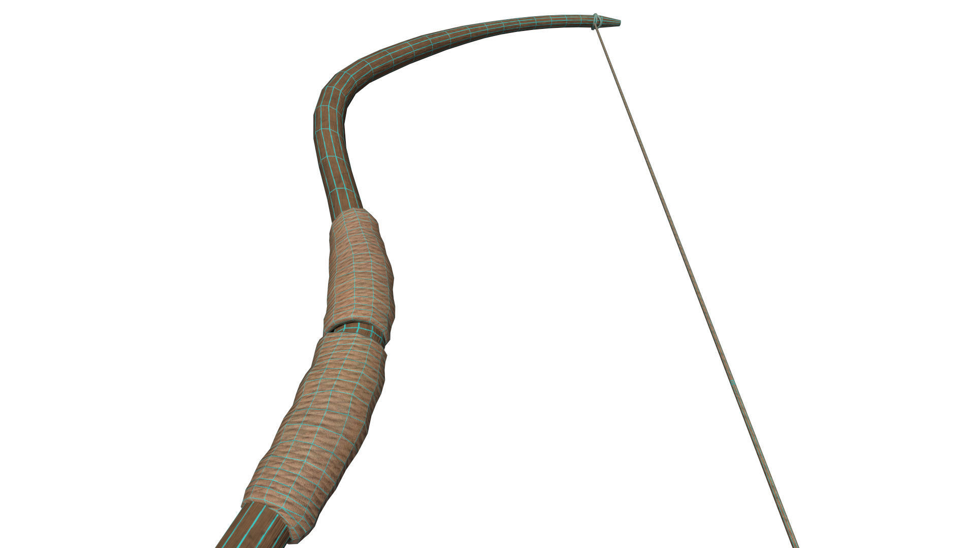 Bow of arrow 1 Low-poly 3D model_8