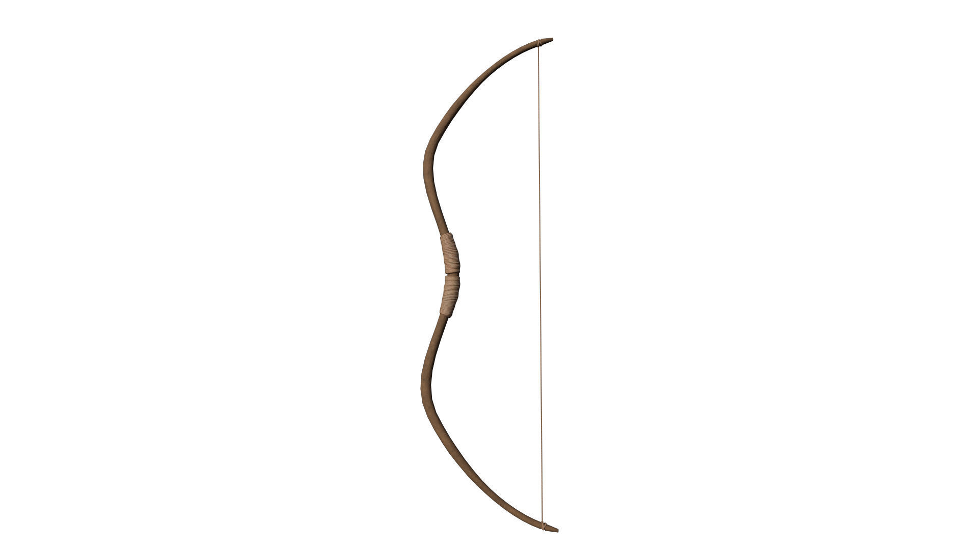 Bow of arrow 1 Low-poly 3D model_2