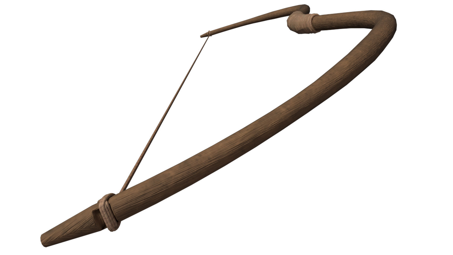Bow of arrow 1 Low-poly 3D model_4