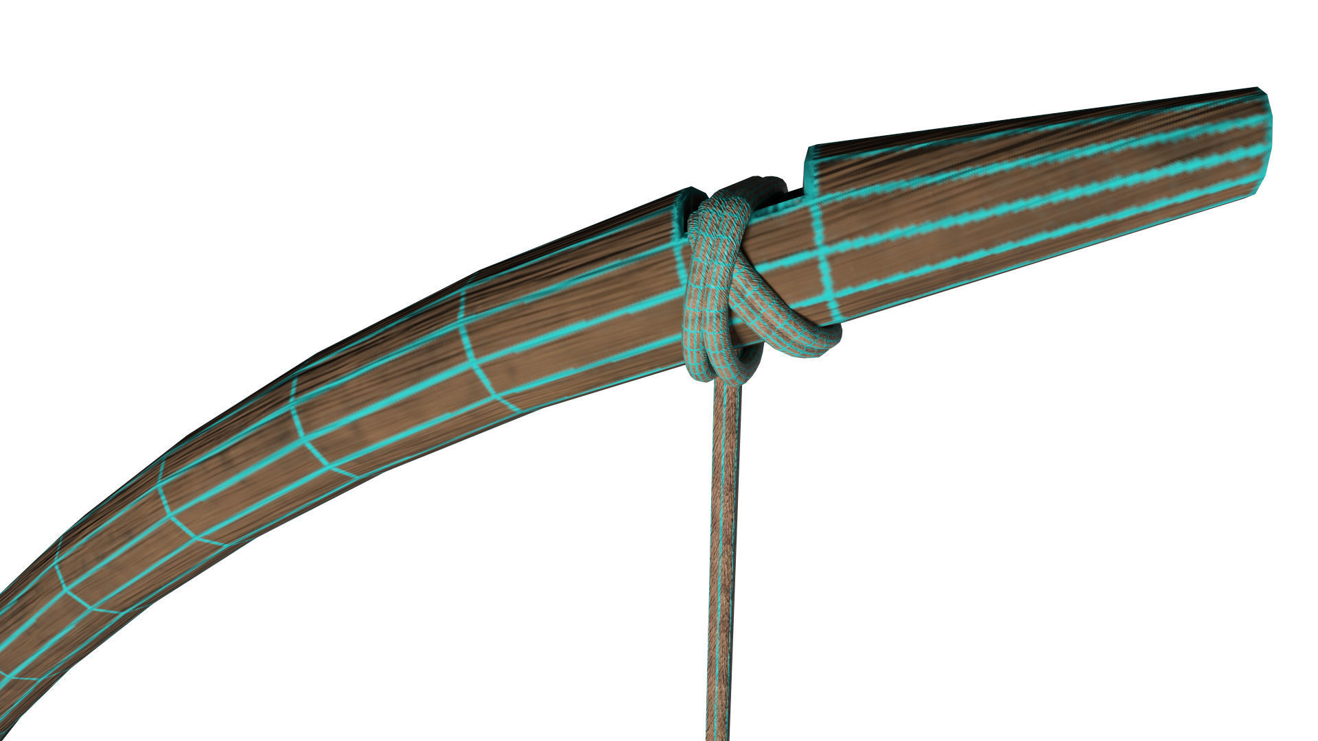 Bow of arrow 1 Low-poly 3D model_7
