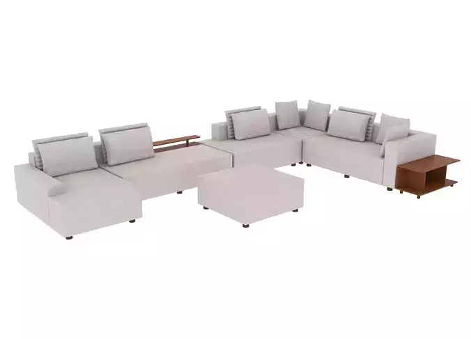 Faro Sofa Set with Side Table 