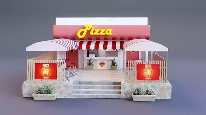 CARTOON PIZZA SHOP