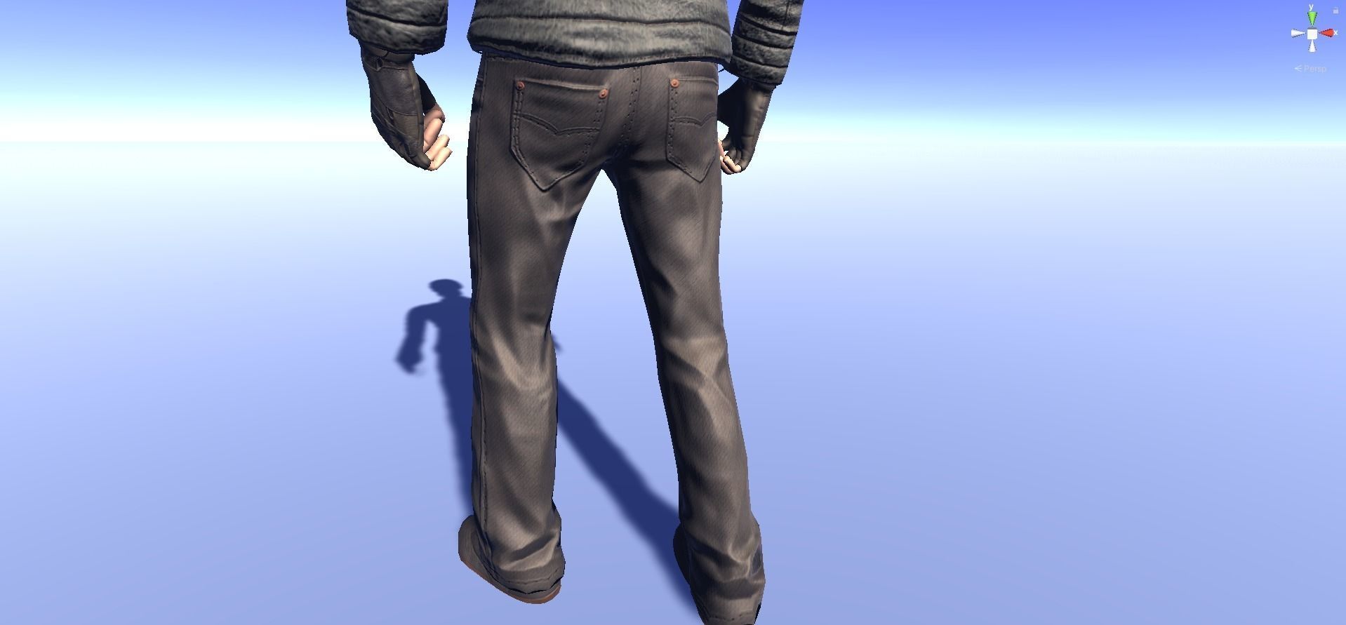 Andy - animated rigged Survivor Man Low-poly 3D model_6