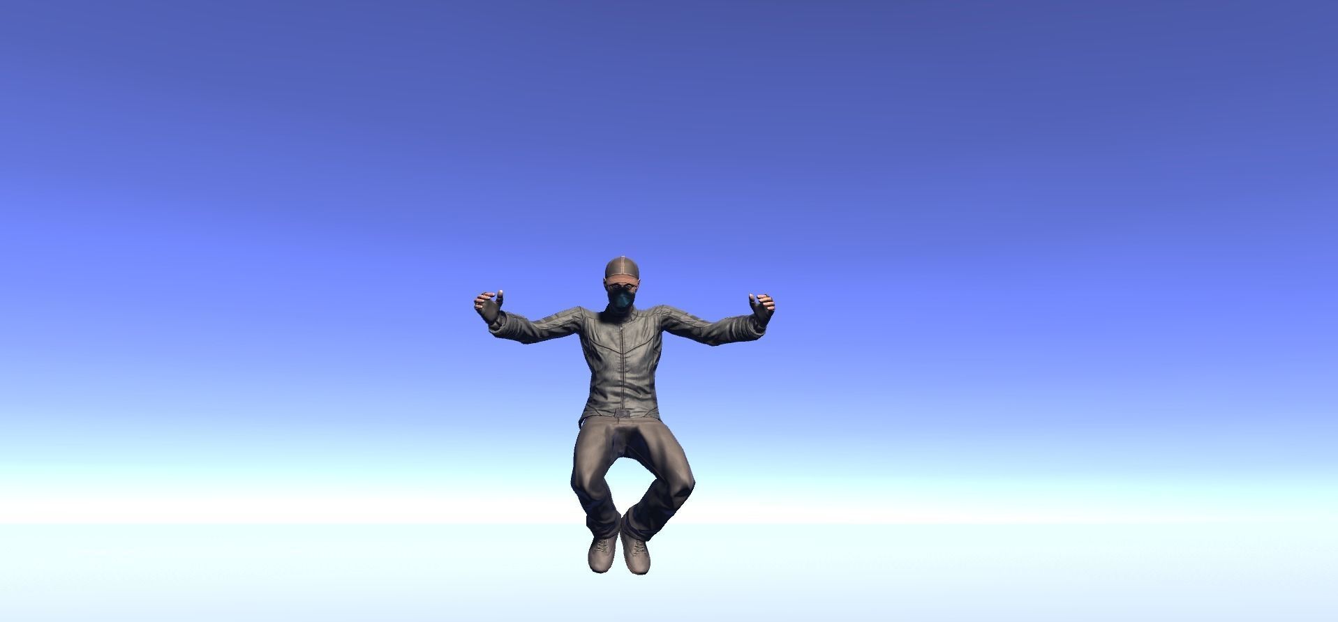 Andy - animated rigged Survivor Man Low-poly 3D model_17