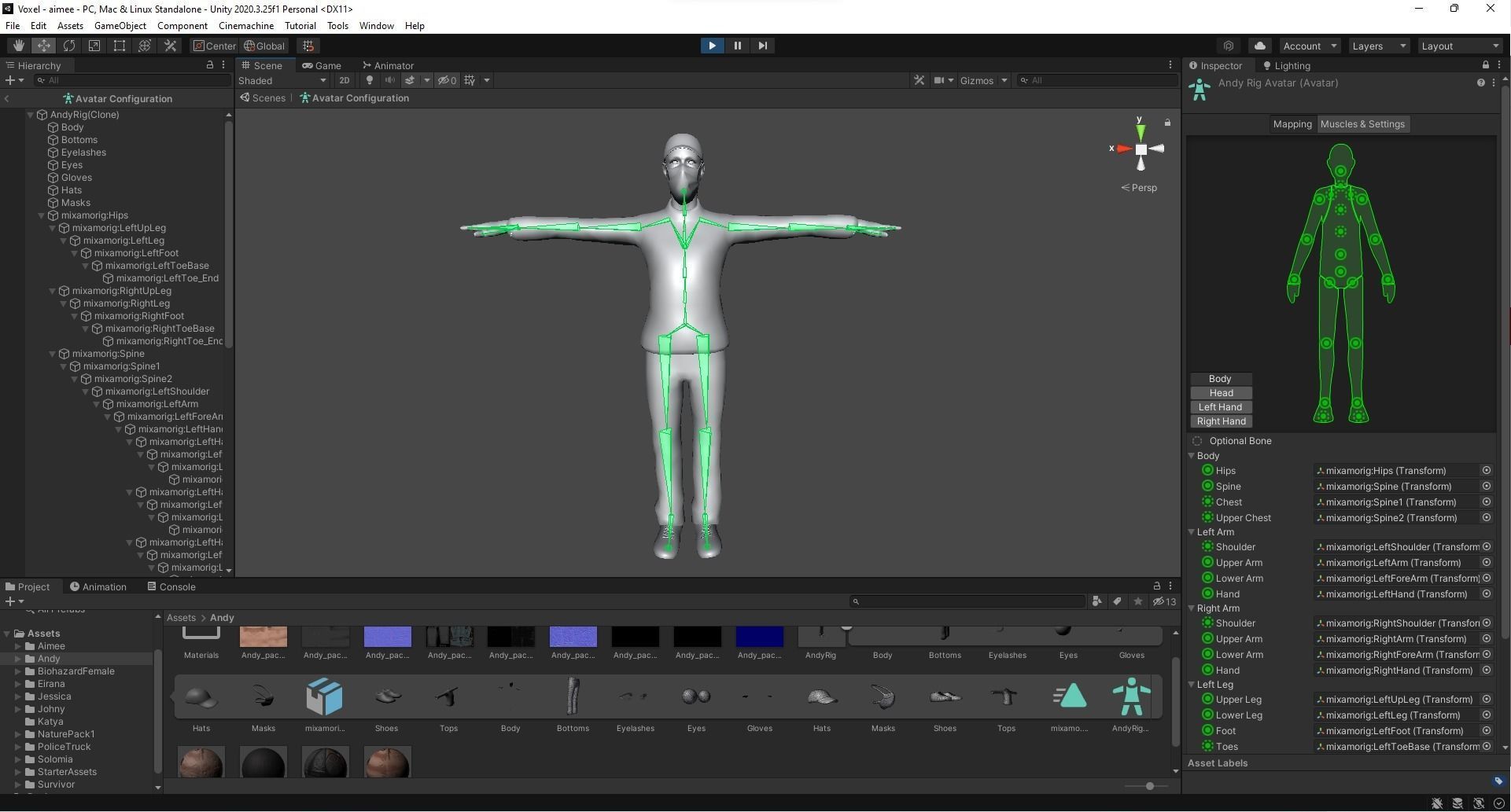 Andy - animated rigged Survivor Man Low-poly 3D model_21