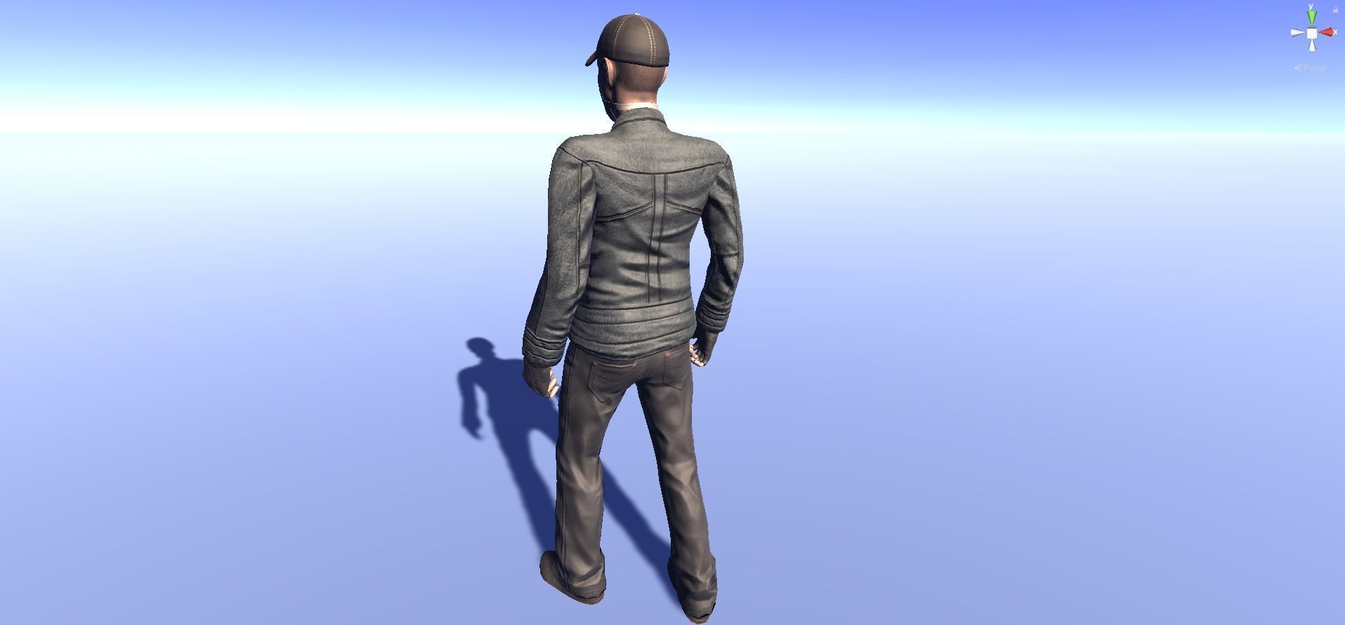 Andy - animated rigged Survivor Man Low-poly 3D model_10
