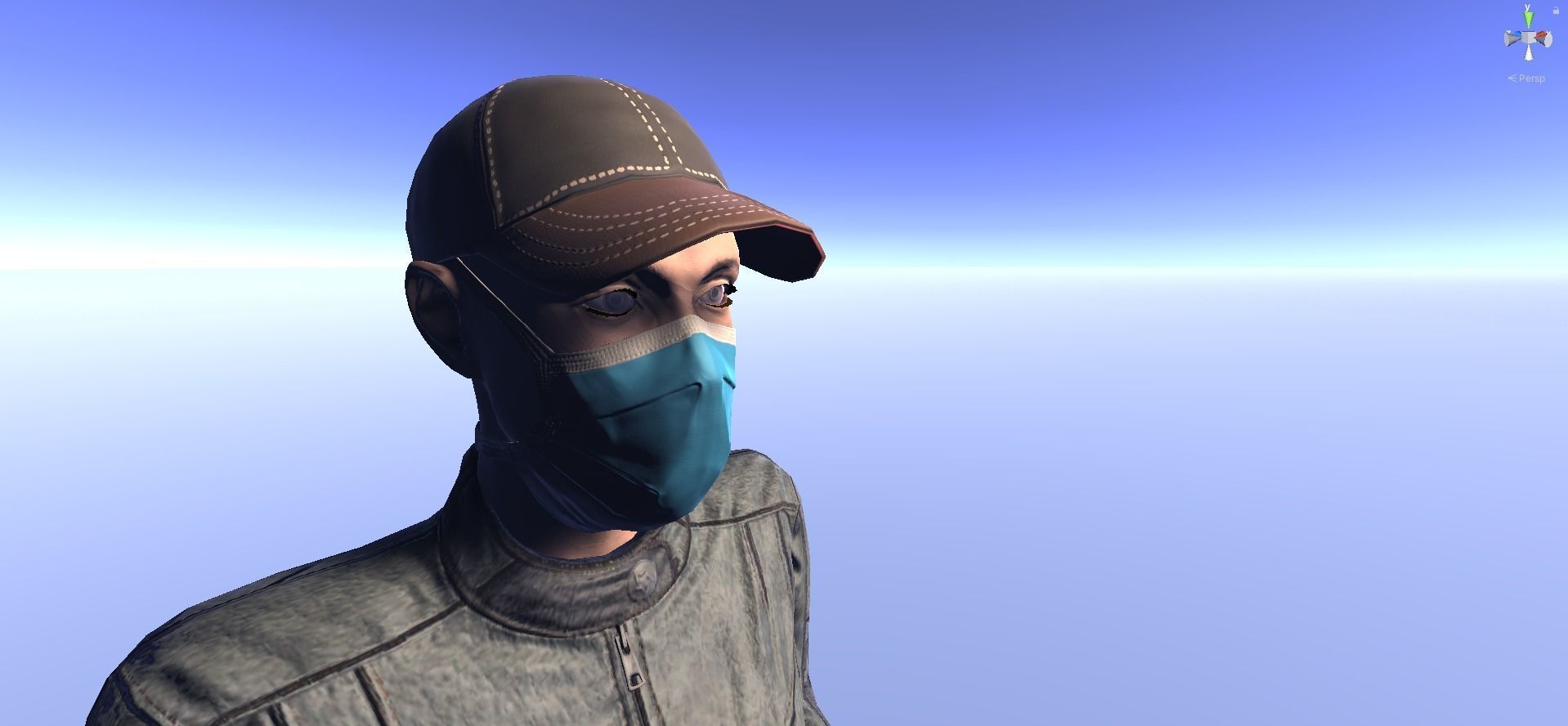 Andy - animated rigged Survivor Man Low-poly 3D model_2