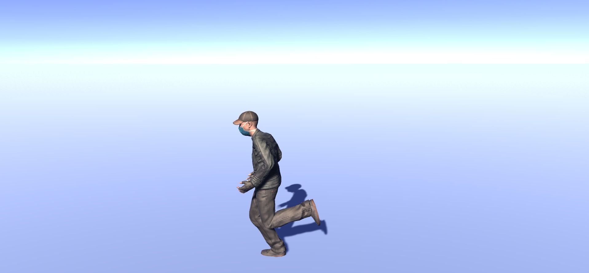 Andy - animated rigged Survivor Man Low-poly 3D model_14