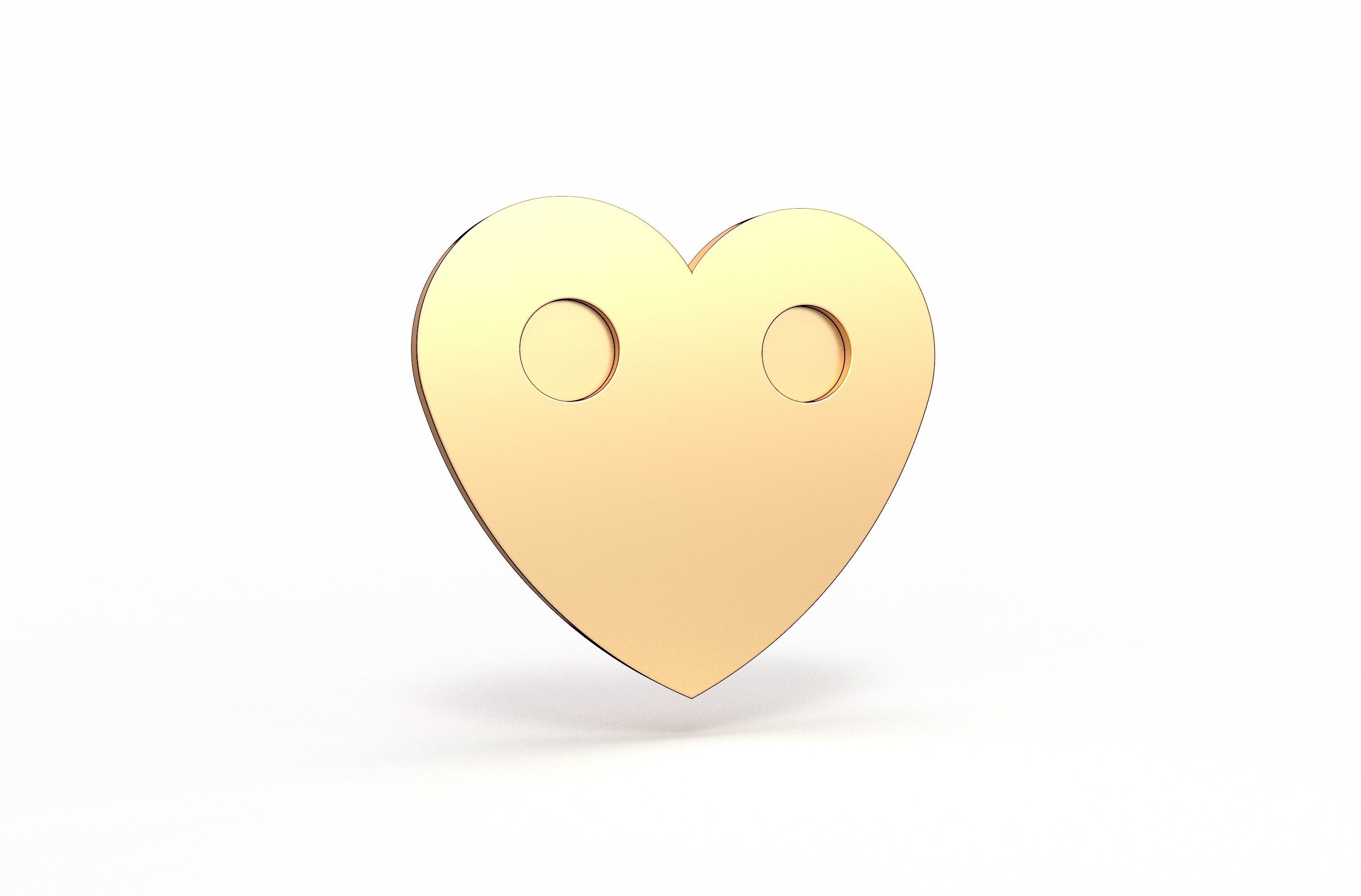 UK heart badge 3D print model_2