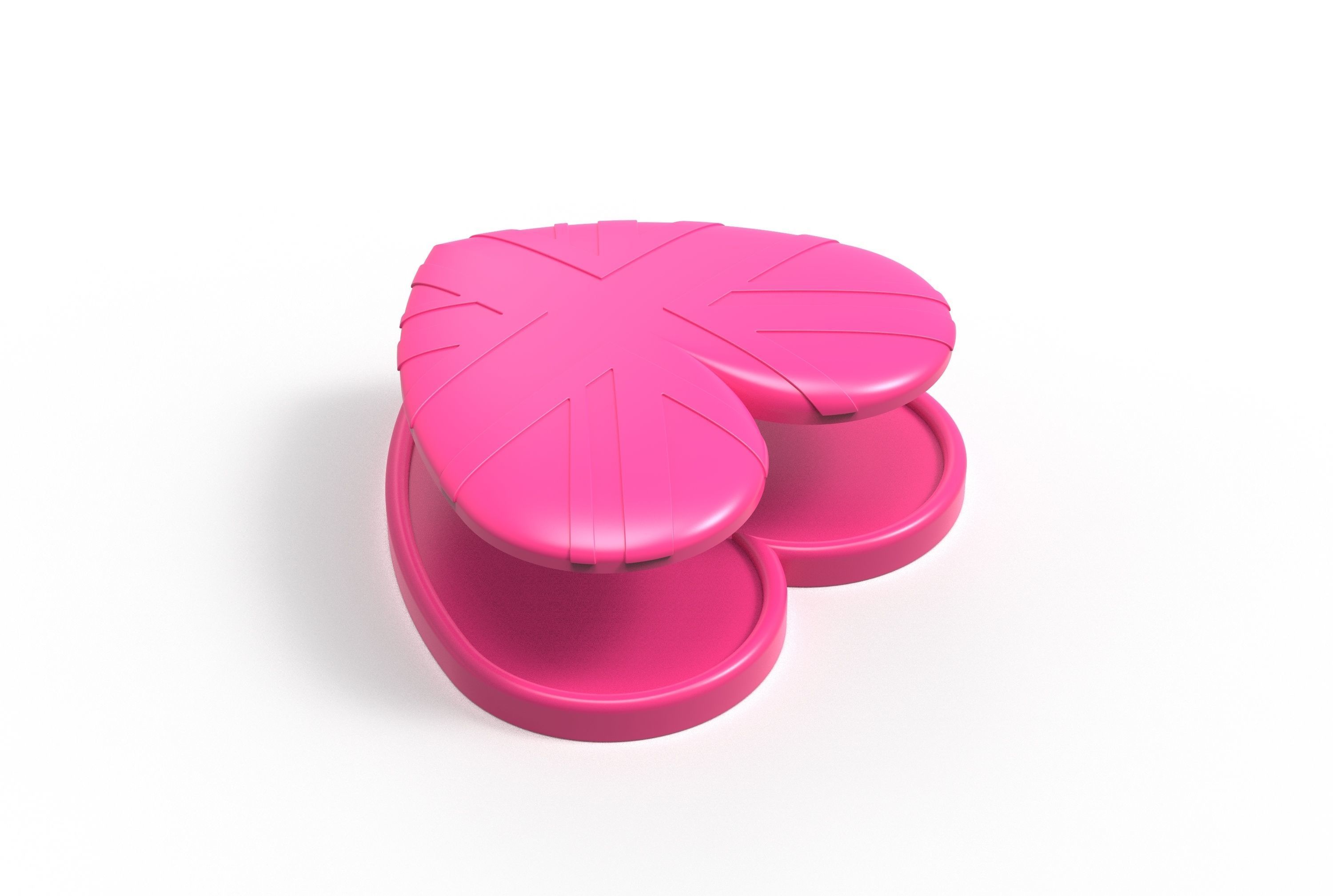 UK heart badge 3D print model_3