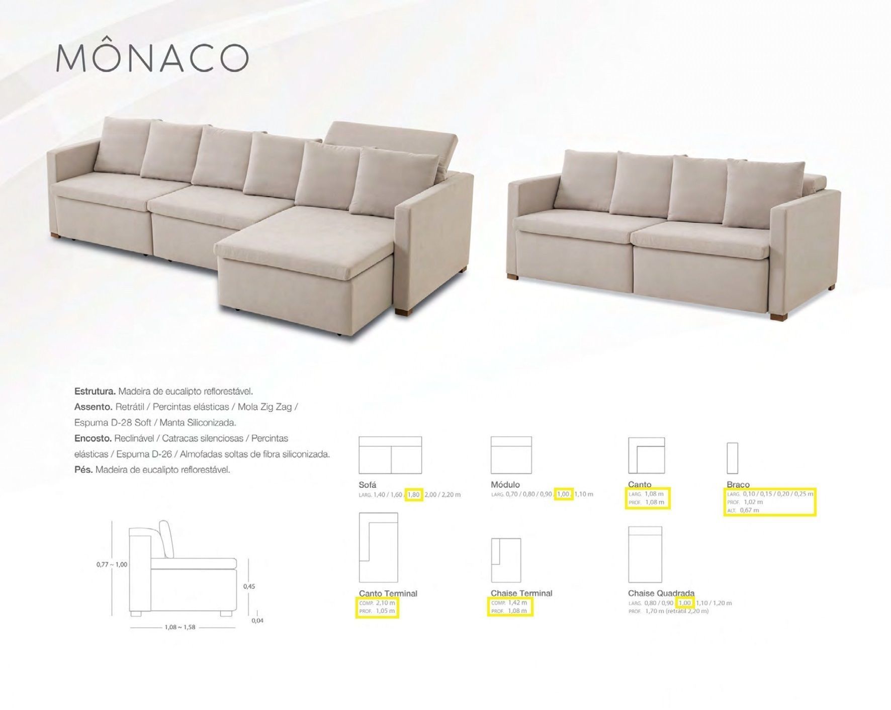 Monaco Sofa ready to render 3D model_1