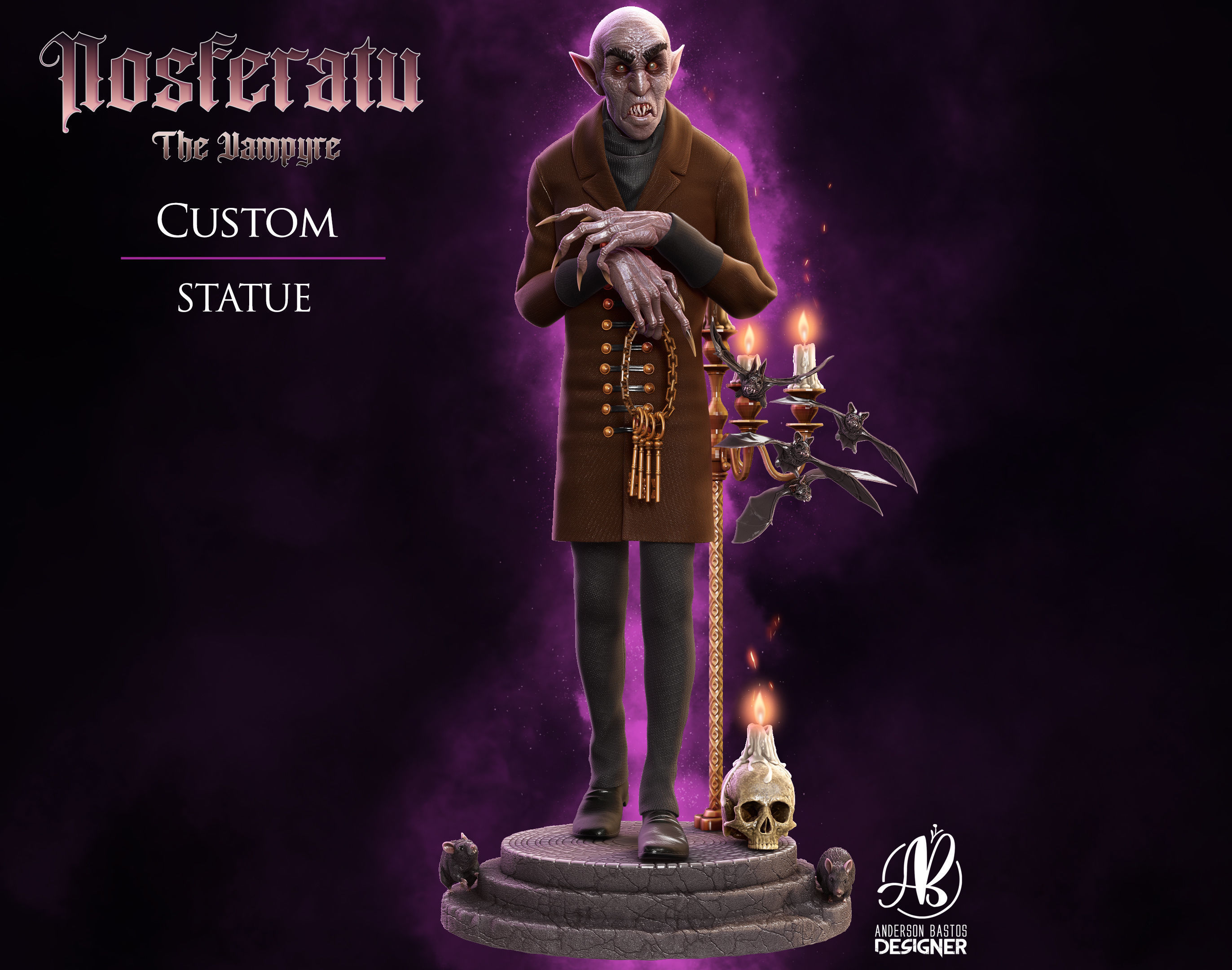 Nosferatu custom statue 3D print model_1