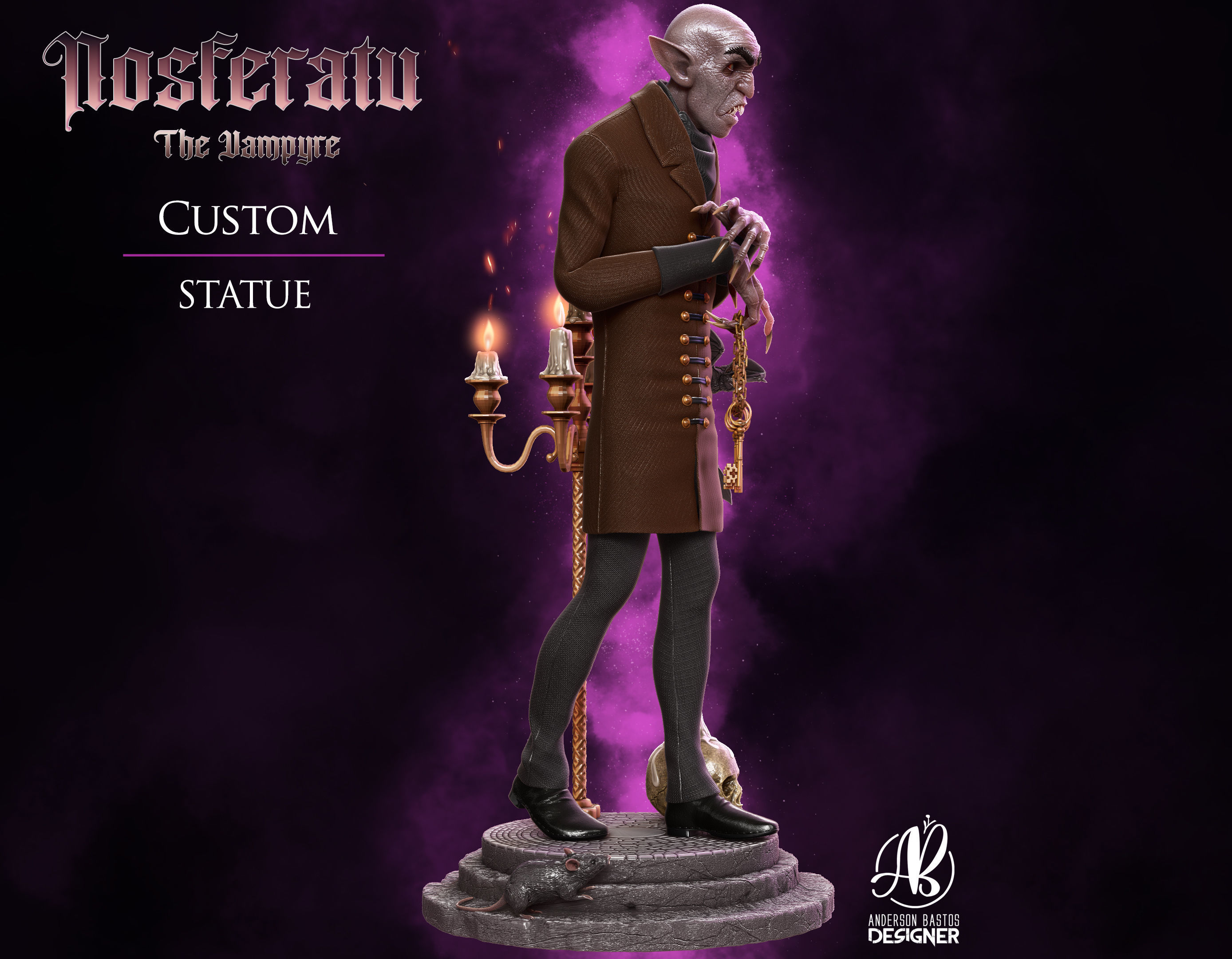 Nosferatu custom statue 3D print model_2