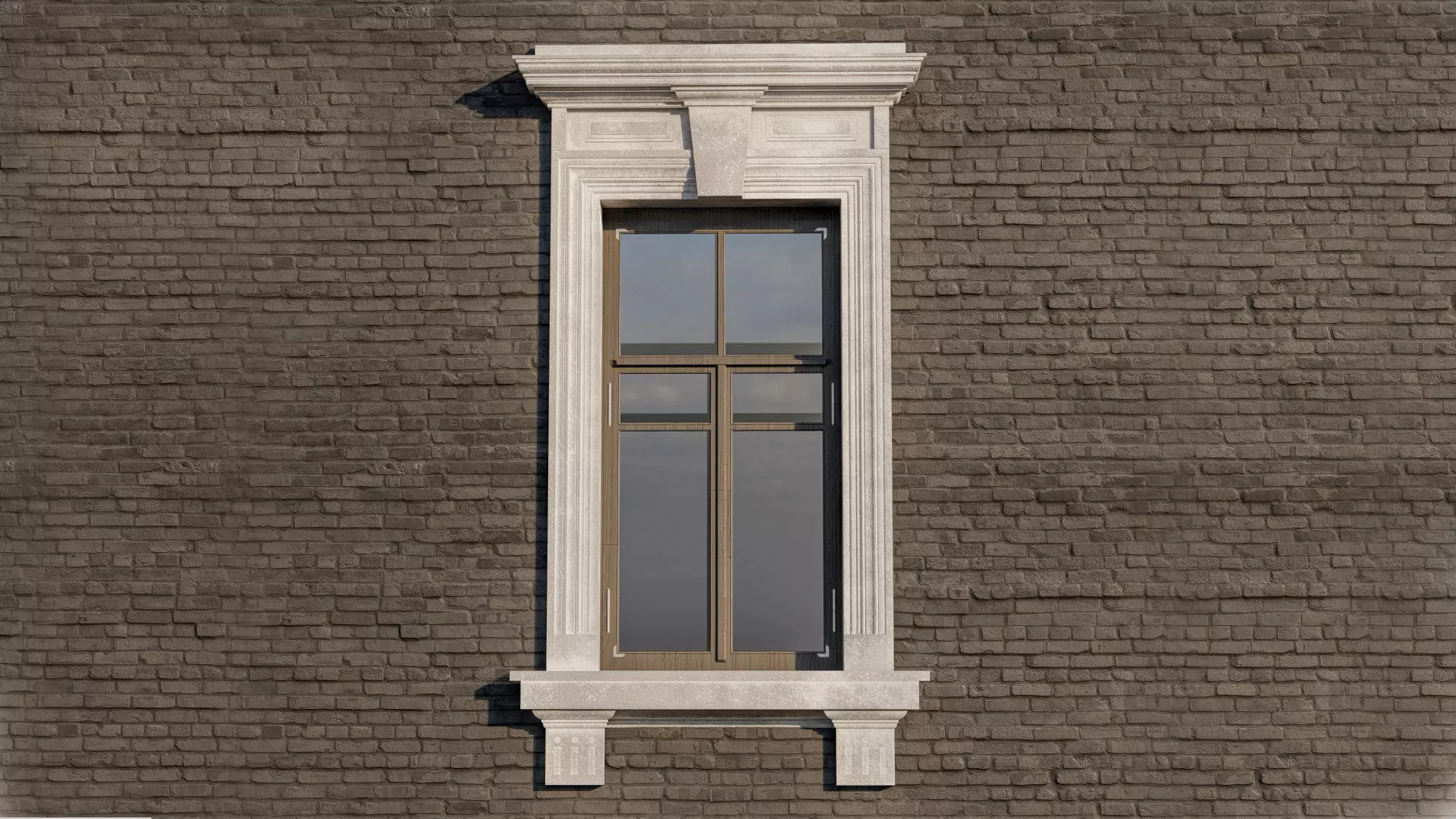 Classic window frame 3D model