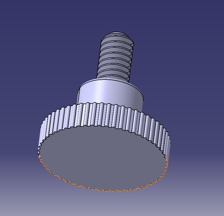 M5 x 10mm Knurled High Thumb Screws 3D print model_25