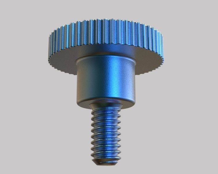 M5 x 10mm Knurled High Thumb Screws 3D print model_1