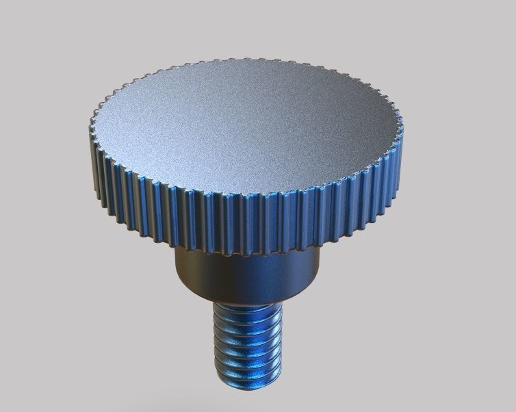 M5 x 10mm Knurled High Thumb Screws 3D print model_34