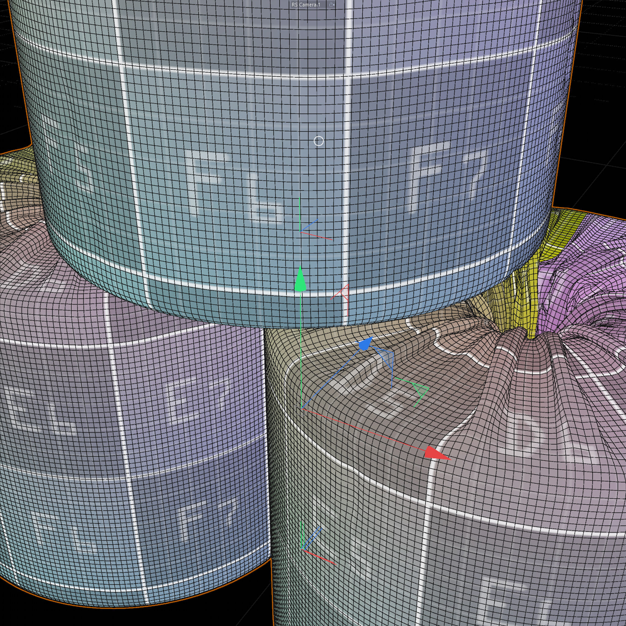 Toiled Paper roll with wrapped Label 3D model_5