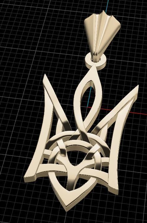 Ukrainian Trident 3D print model_3