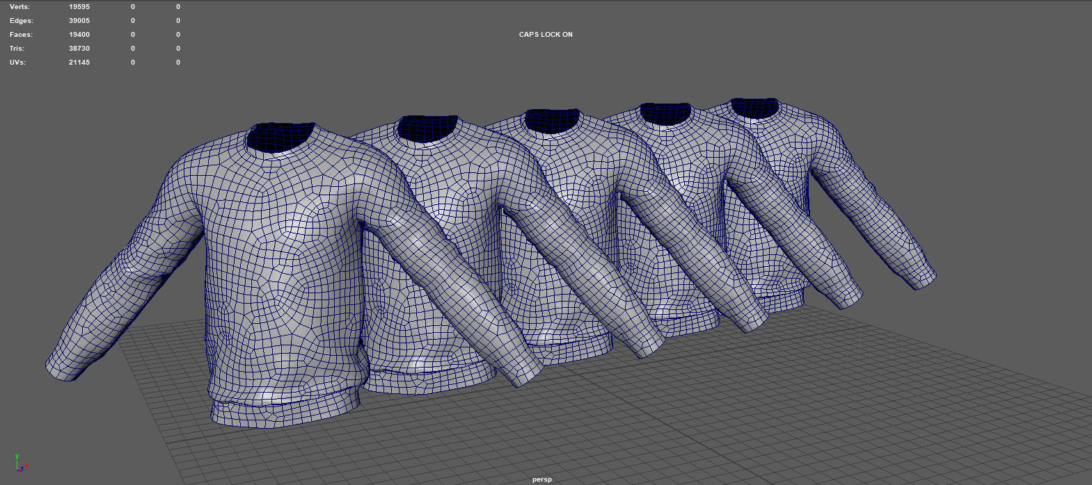 SWEATSHIRT fila sport Low-poly 3D model_9