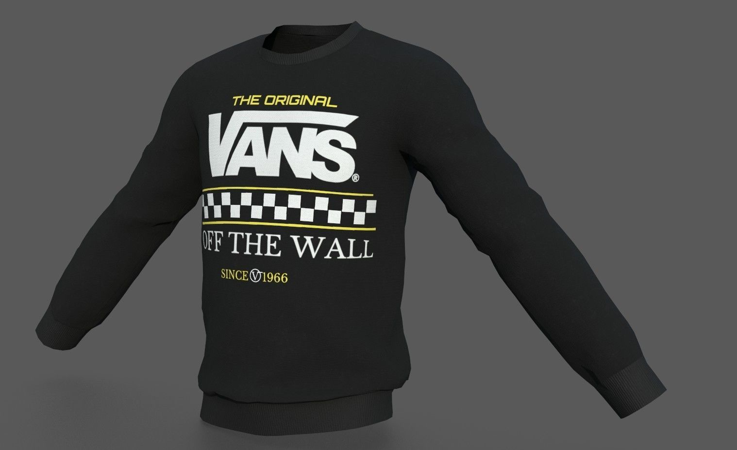 SWEATSHIRT fila sport Low-poly 3D model_5