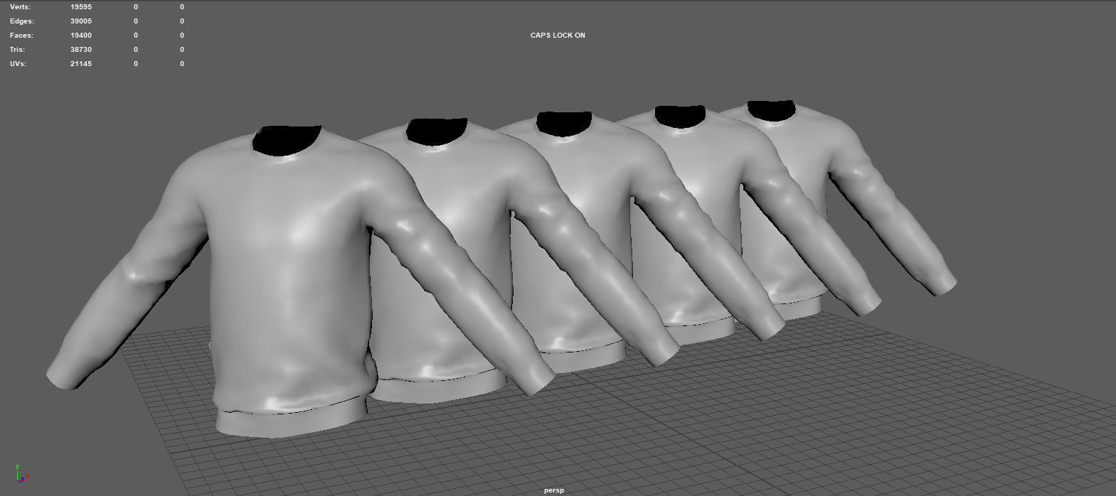 SWEATSHIRT fila sport Low-poly 3D model_8