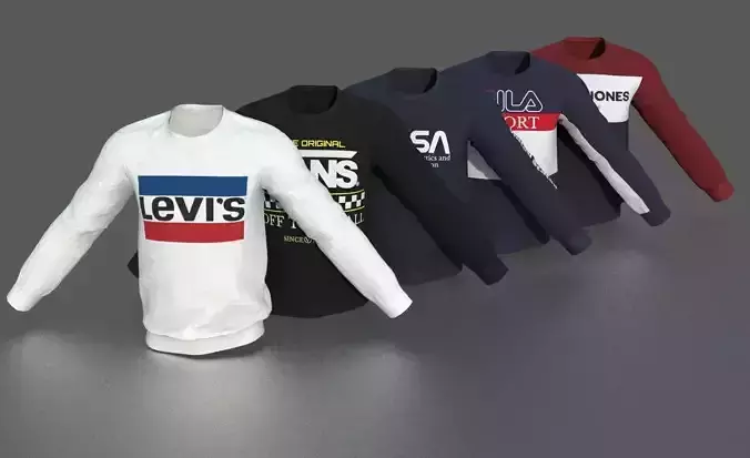SWEATSHIRT fila sport Low-poly 3D model