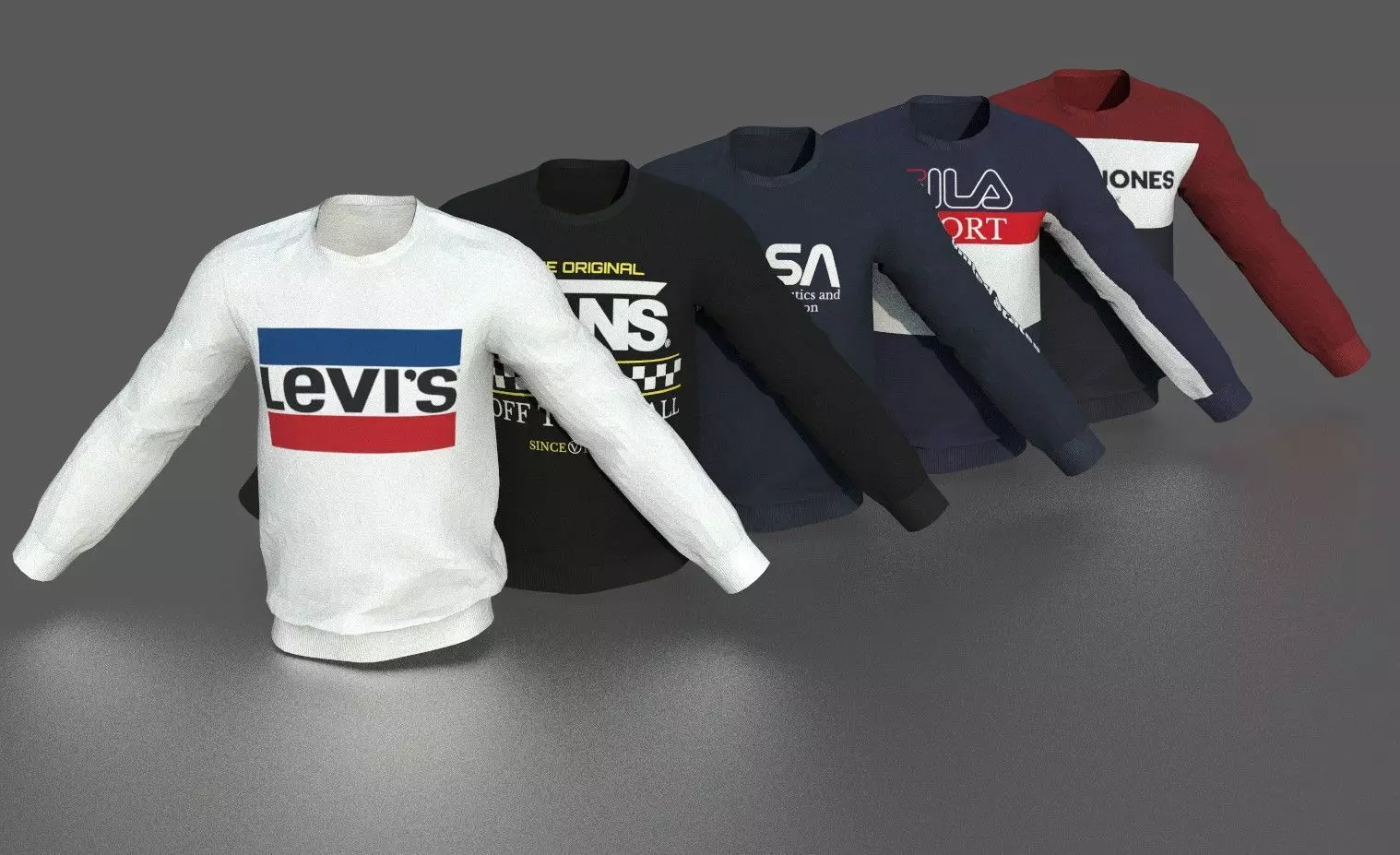 SWEATSHIRT fila sport Low-poly 3D model_0