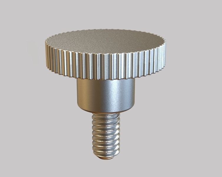 M4 x 10mm Knurled High Thumb Screws 3D print model_2