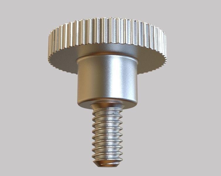 M4 x 10mm Knurled High Thumb Screws 3D print model_1