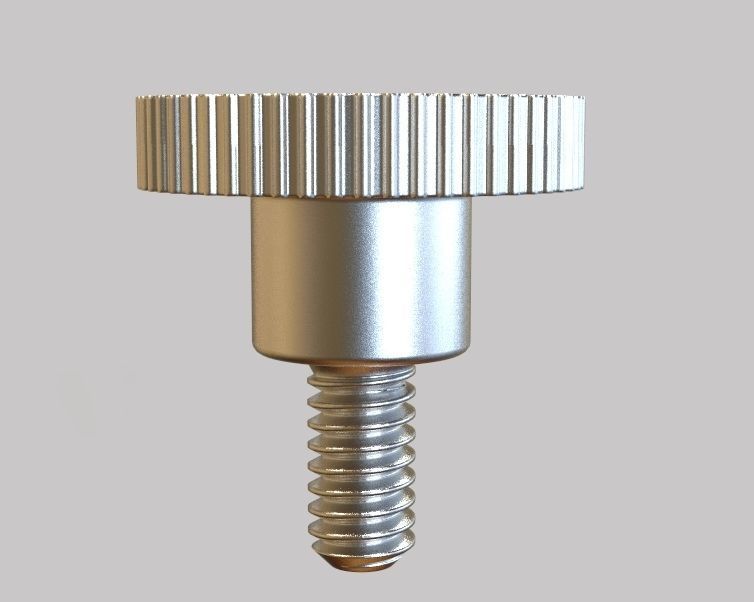 M4 x 10mm Knurled High Thumb Screws 3D print model_30