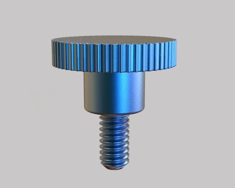 M4 x 10mm Knurled High Thumb Screws 3D print model_33