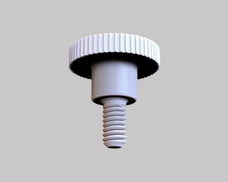 M4 x 10mm Knurled High Thumb Screws 3D print model_28