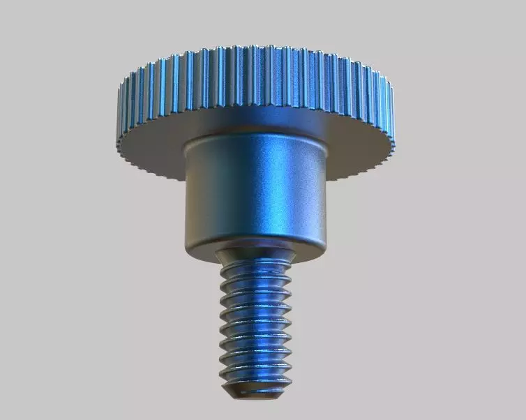 M4 x 10mm Knurled High Thumb Screws 3D print model_0