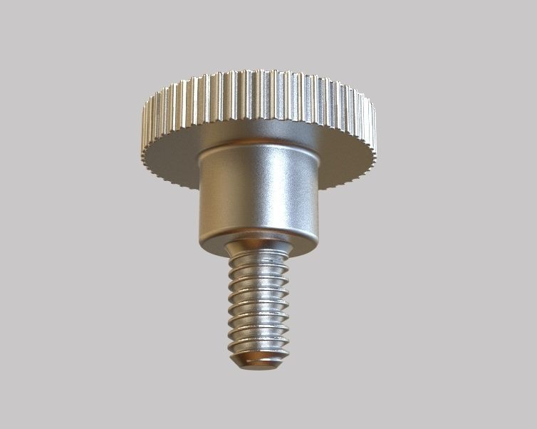 M4 x 10mm Knurled High Thumb Screws 3D print model_29