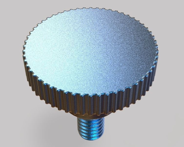 M4 x 10mm Knurled High Thumb Screws 3D print model_35