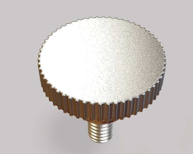 M4 x 10mm Knurled High Thumb Screws 3D print model_31