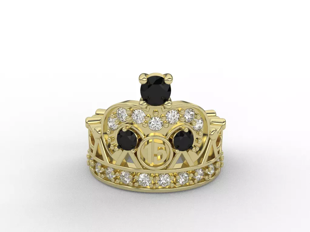 CROWN RING 15 YEARS 3D print model