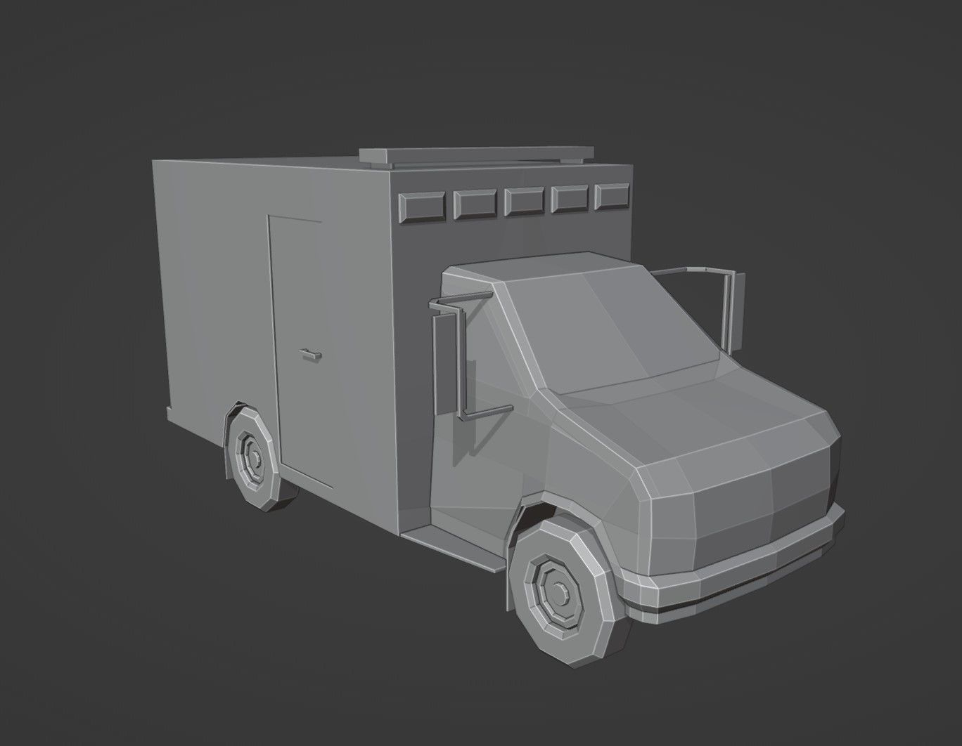 Ambulance Low Poly Low-poly 3D model_7