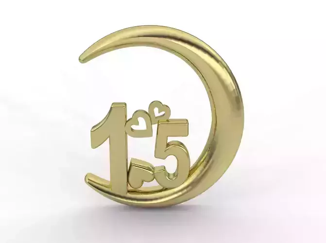 15 YEARS HALF MOON NECKLACE