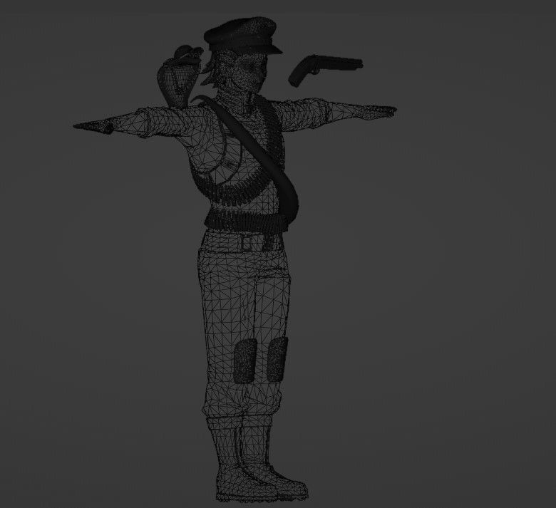 anime boy soldiere character with gun animation for free free VR / AR ...