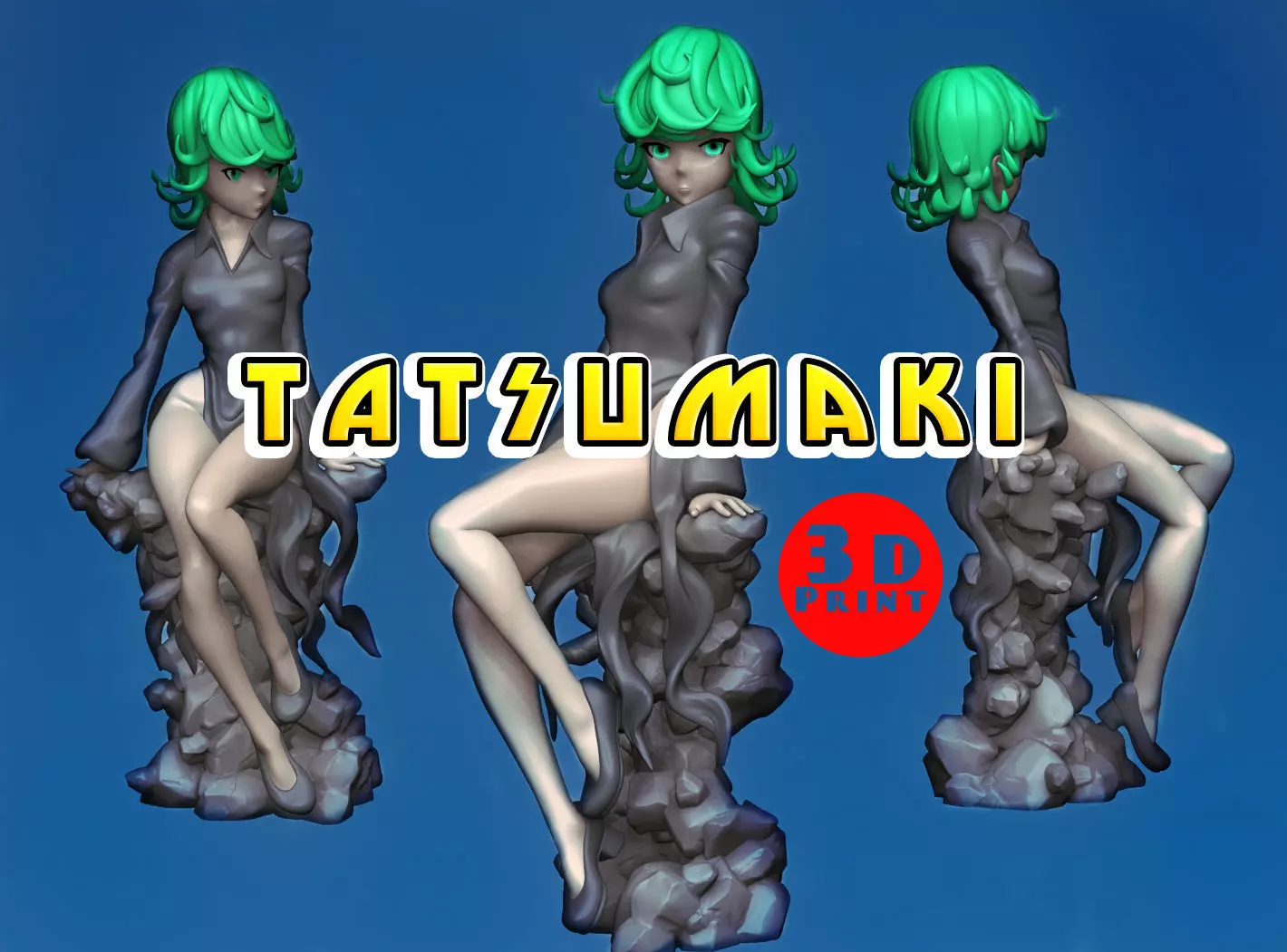 Tatsumaki from One Punch Man - Ready to 3D Print 3D print model_0
